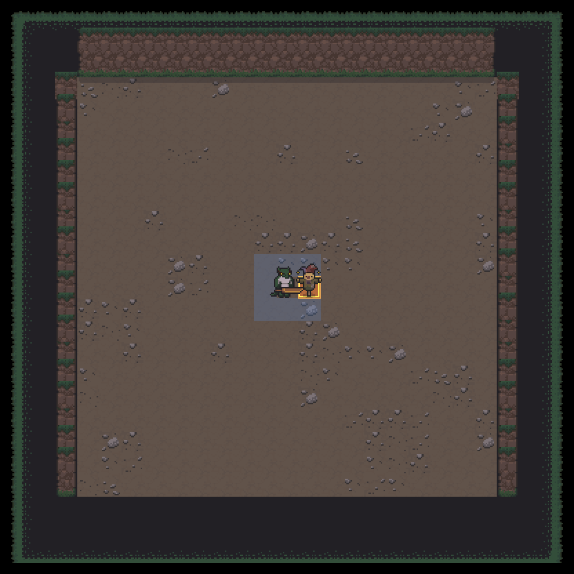 Slay range and area shown on a dungeon room